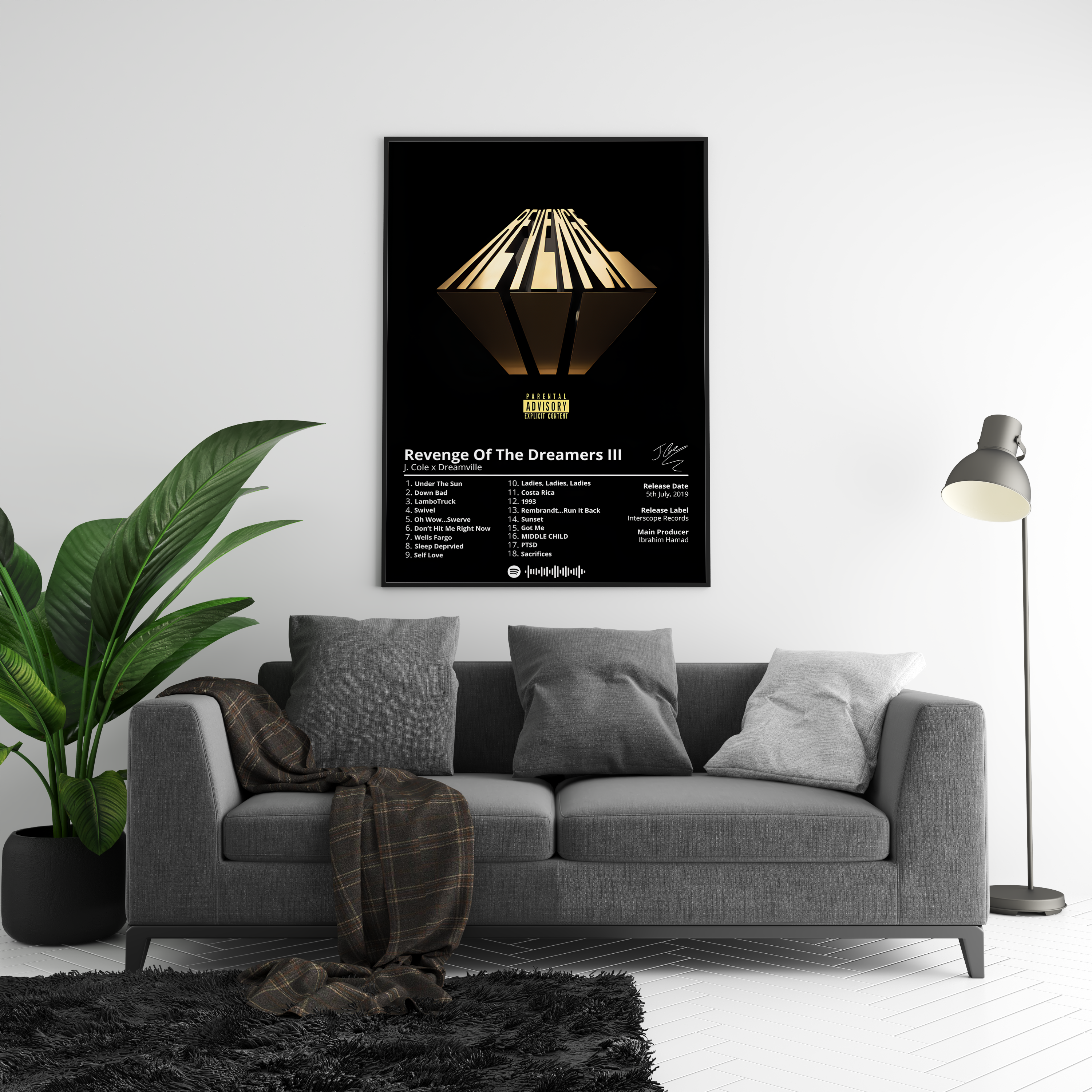 J Cole 'Revenge Of The Dreamers III' Album Poster | Hype Posters