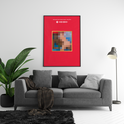 Kanye West 'My Beautiful Dark Twisted Fantasy' Spotify Poster | Hype Posters