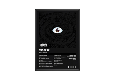Bad Bunny 'X100PRE' Album Poster | Hype Posters