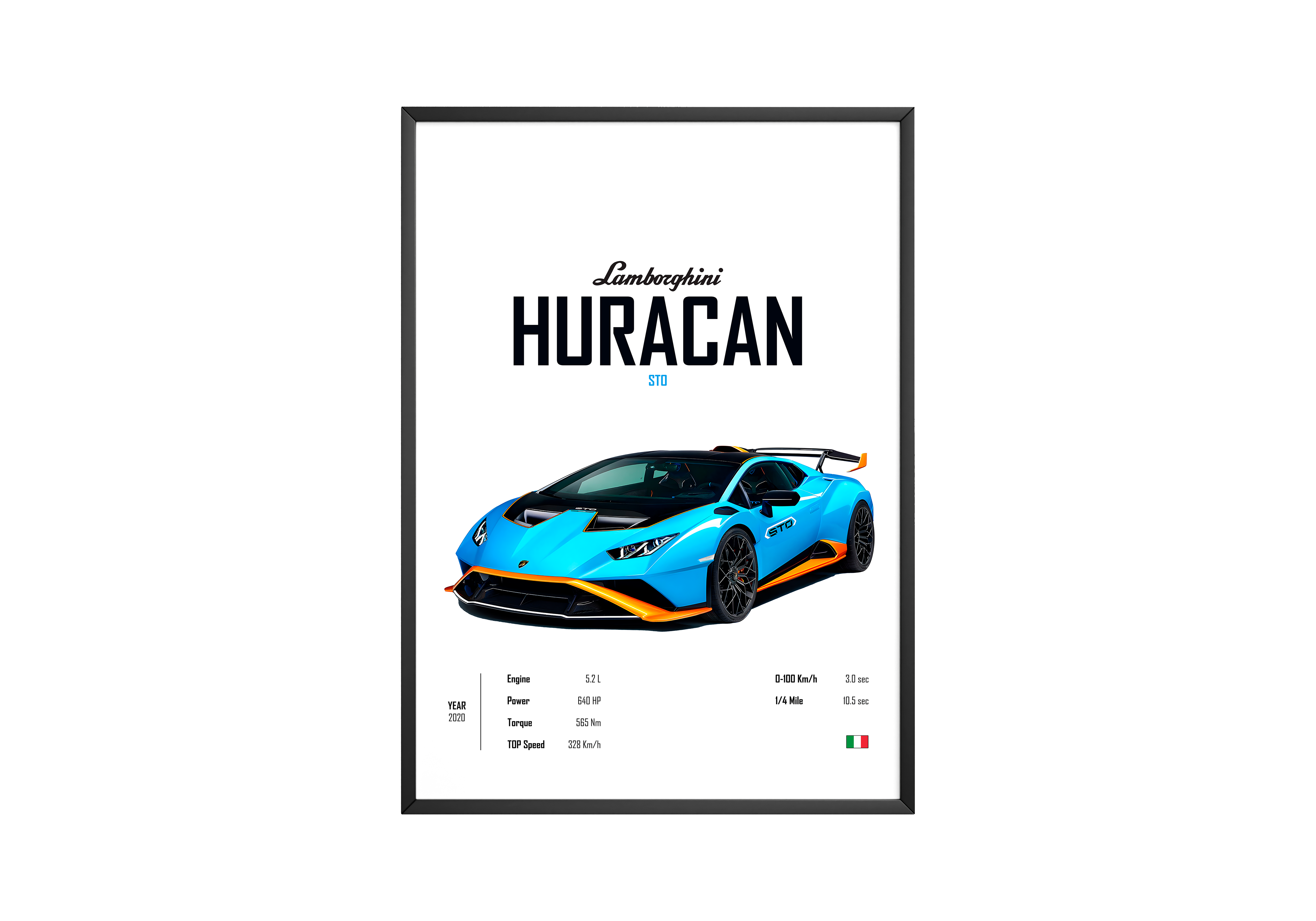 Lamborghini Huracan STO 'CORE' Car Poster | Hype Posters