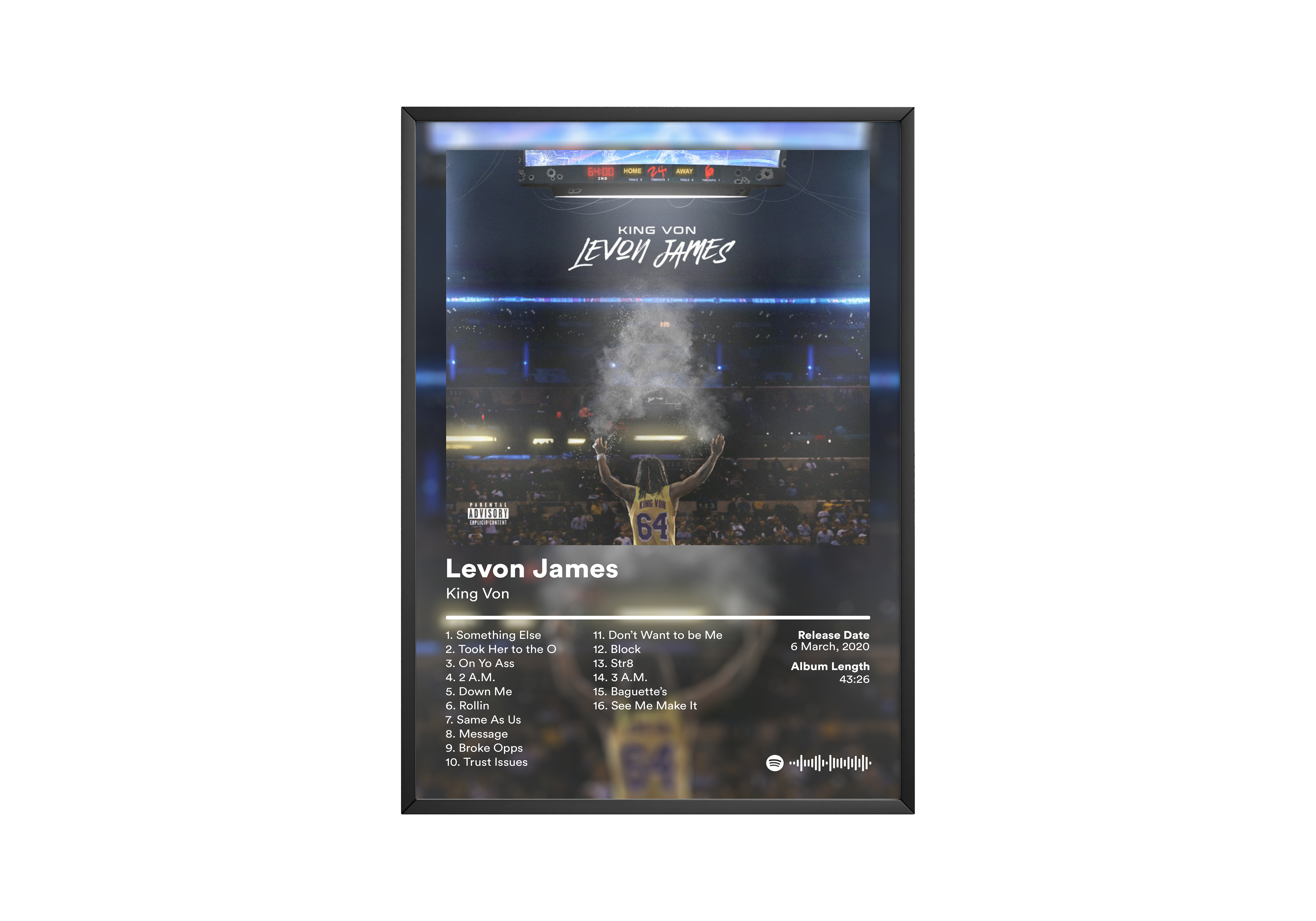 King Von 'Levon James' Album Poster | Hype Posters