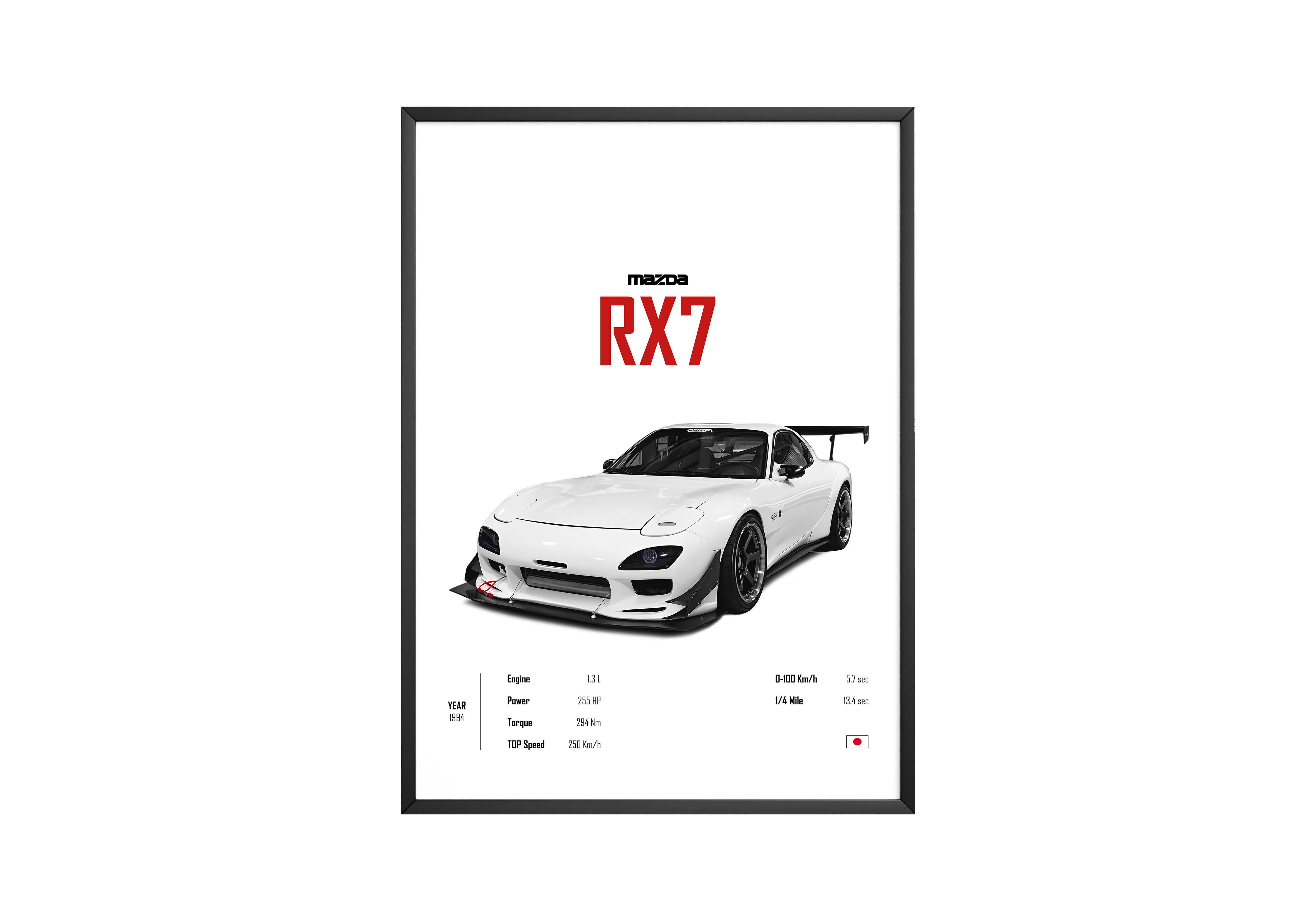 Mazda RX7 'CORE' Car Poster | Hype Posters