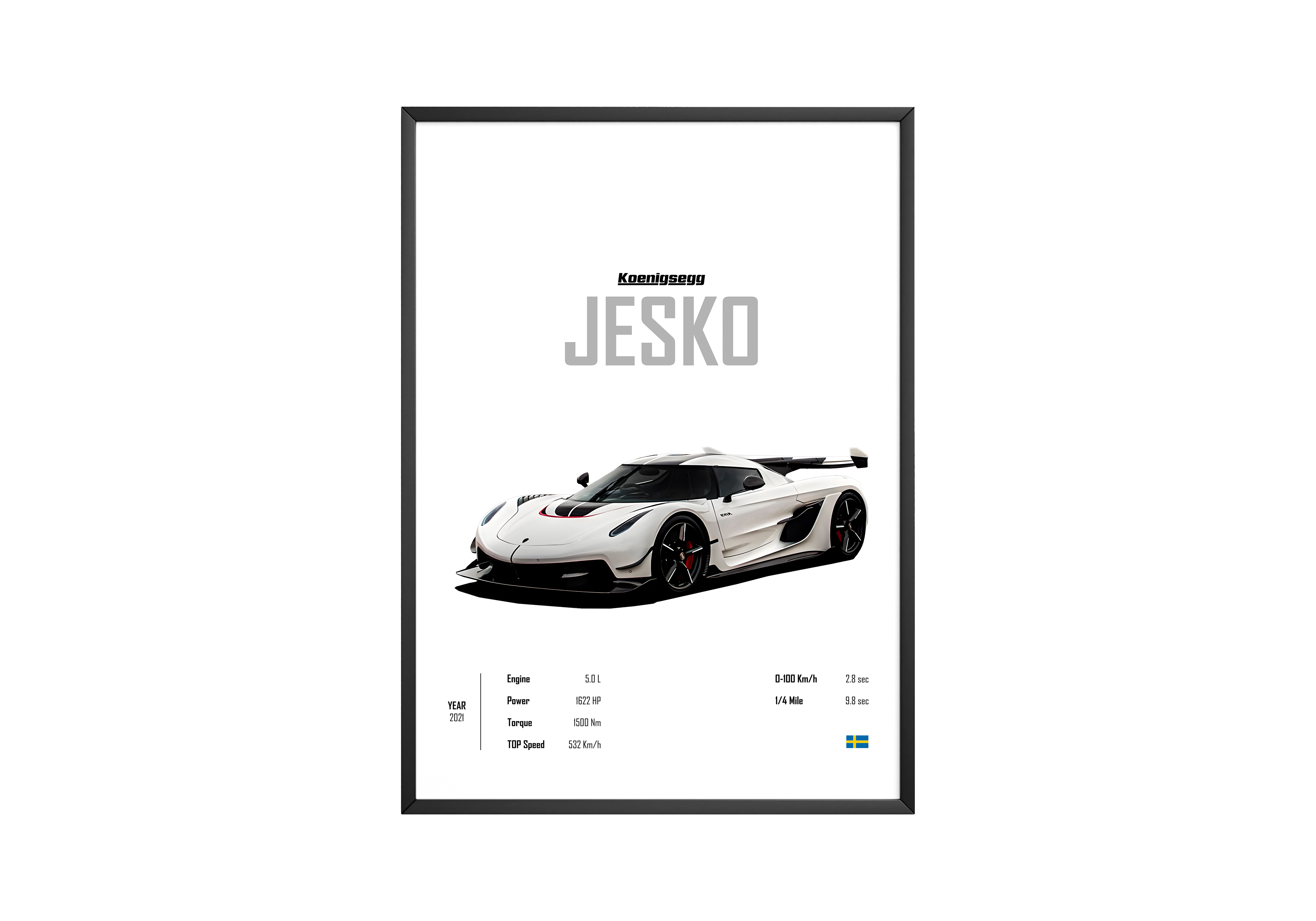 Koenigsegg Jesko 'CORE' Car Poster | Hype Posters