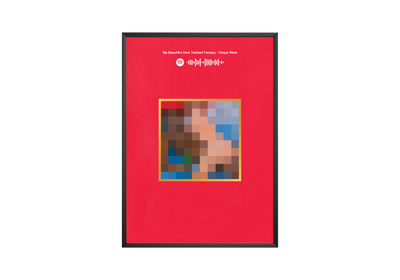 Kanye West 'My Beautiful Dark Twisted Fantasy' Spotify Poster | Hype Posters