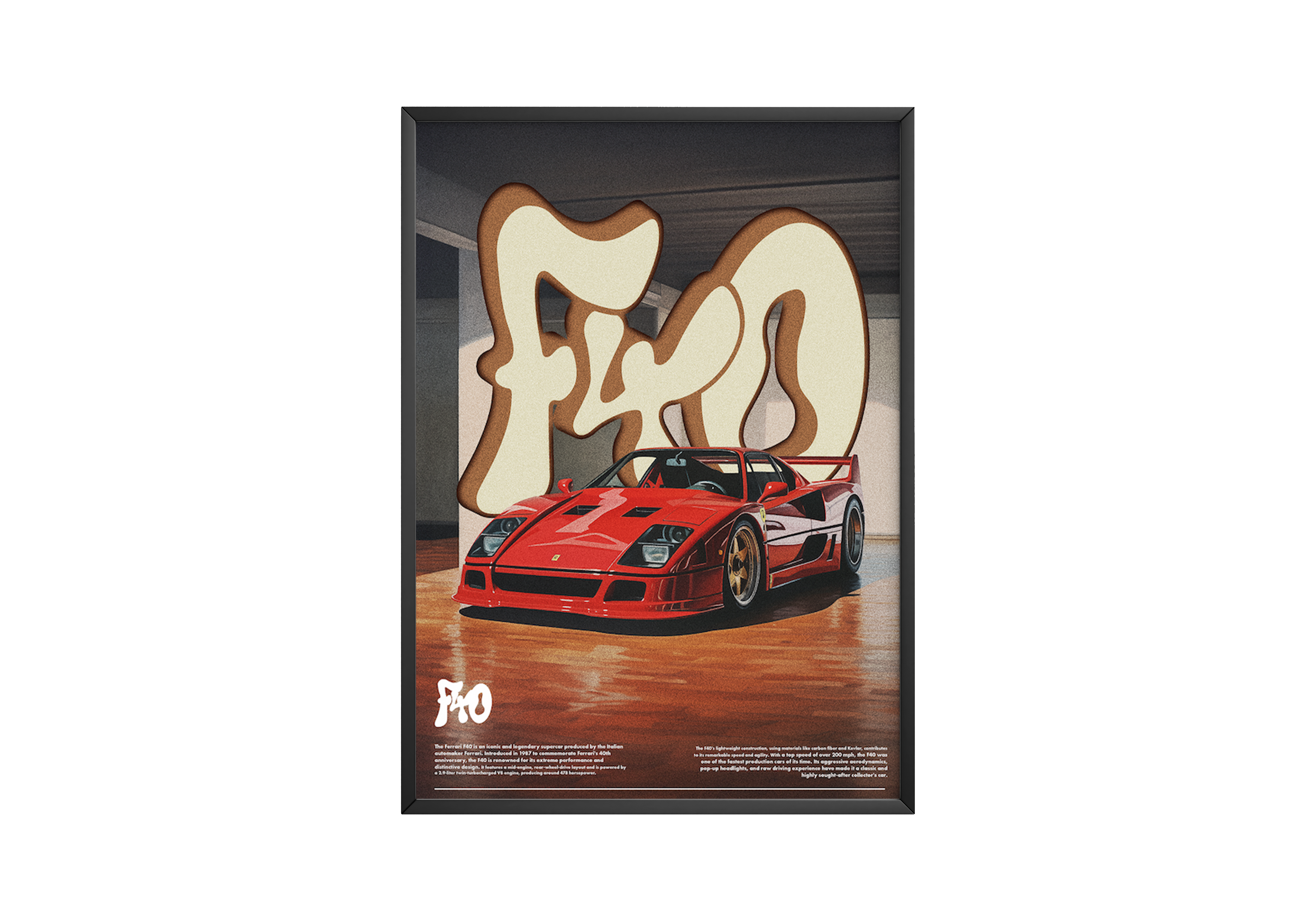 Ferrari F40 Poster | Hype Posters
