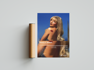 Sabrina Carpenter 'Short n Sweet' Album Poster | Hype Posters