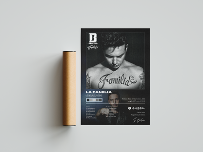 J Balvin 'La Familia' Album Poster | Hype Posters
