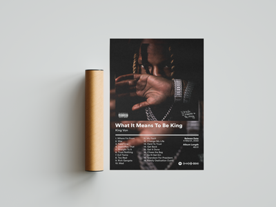 King Von 'What It Means To Be King' Album Poster | Hype Posters