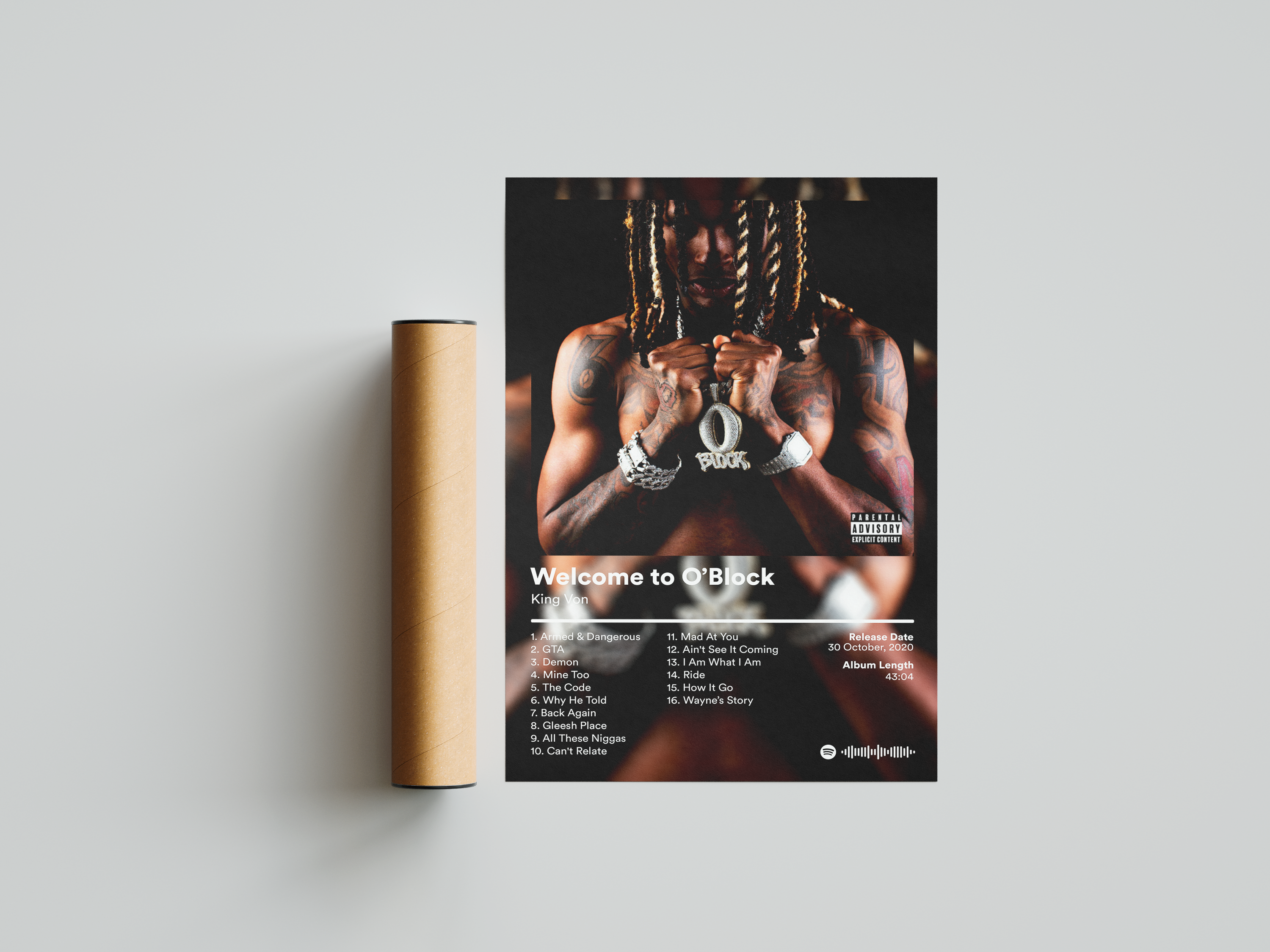 King Von 'Welcome To O Block' Album Poster | Hype Posters