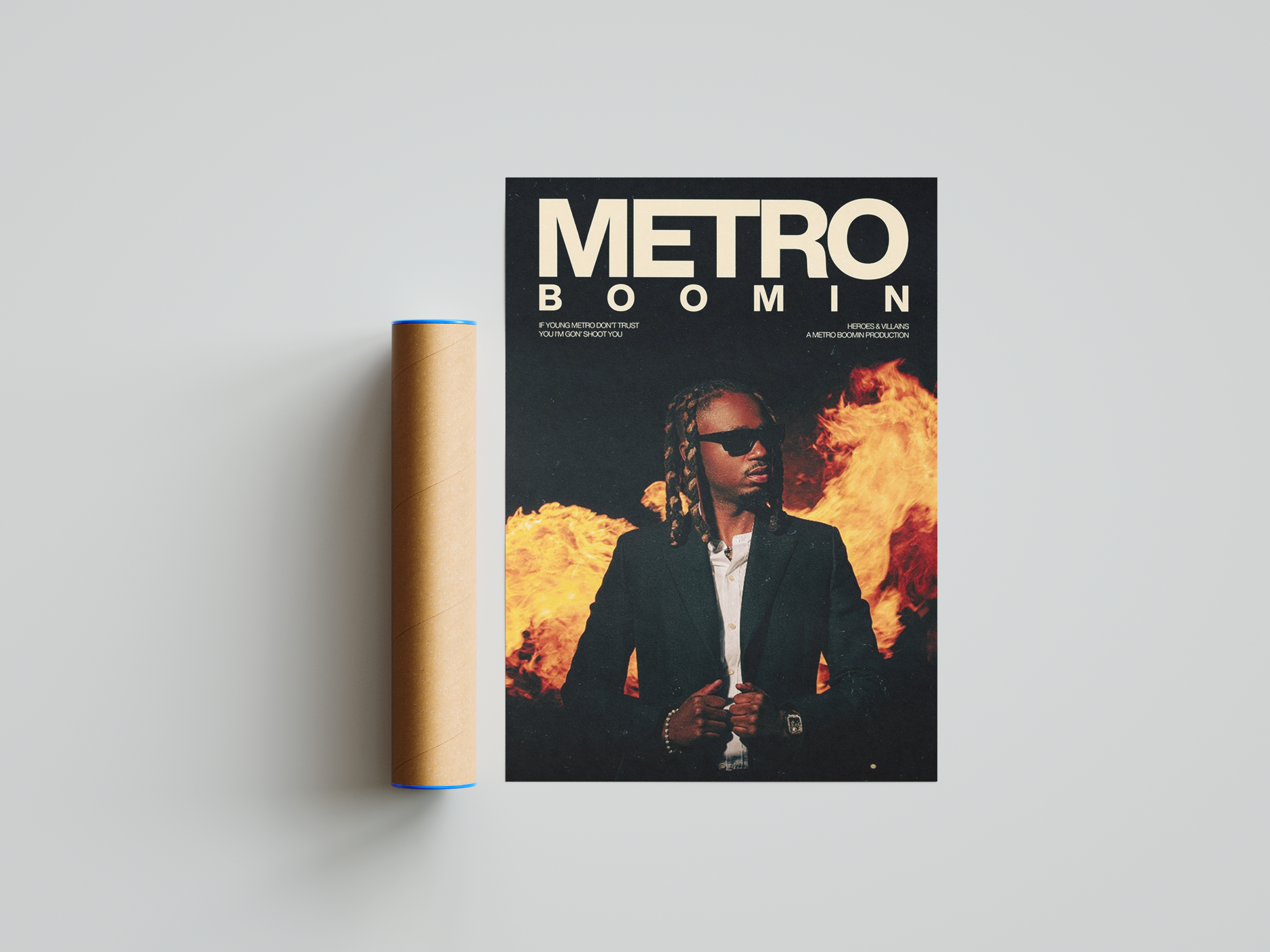 Metro Boomin 'Heroes & Villains' Poster | Hype Posters
