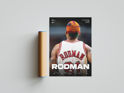 Dennis Rodman 5 Rings Poster | Hype Posters