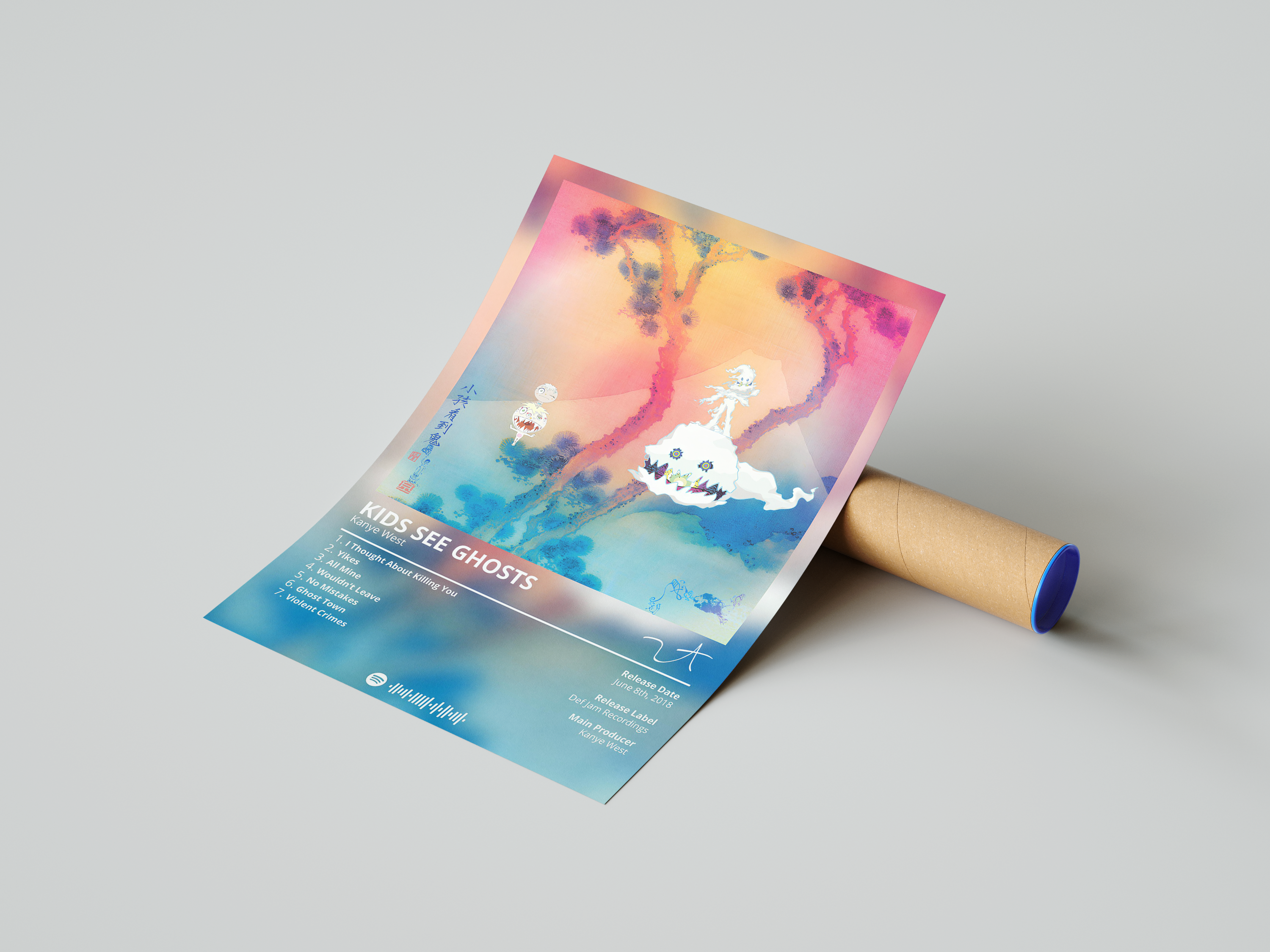 Kanye West 'Kids See Ghosts' Album Poster | Hype Posters