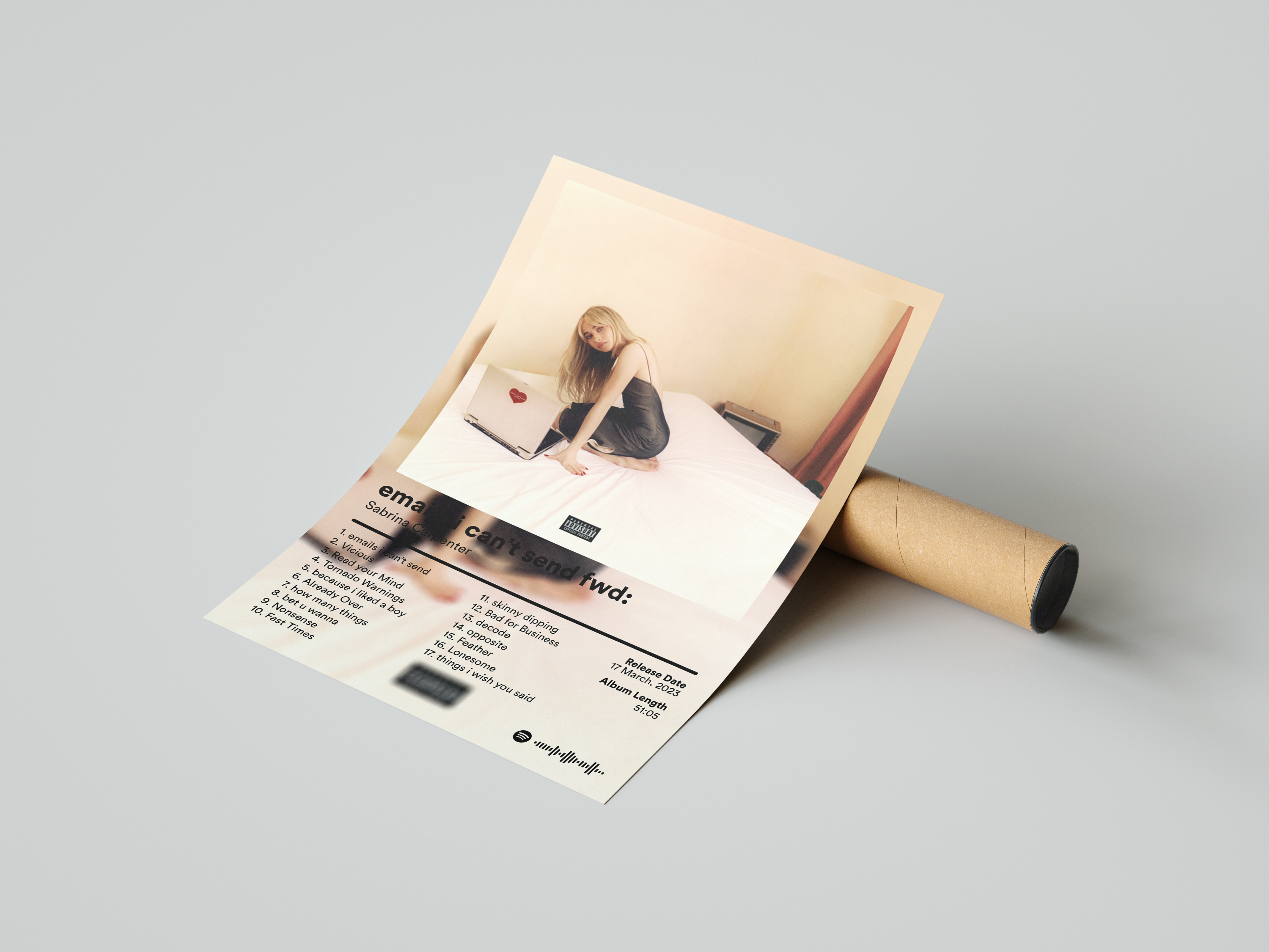 Sabrina Carpenter 'emails i cant send fwd' Album Poster | Hype Posters