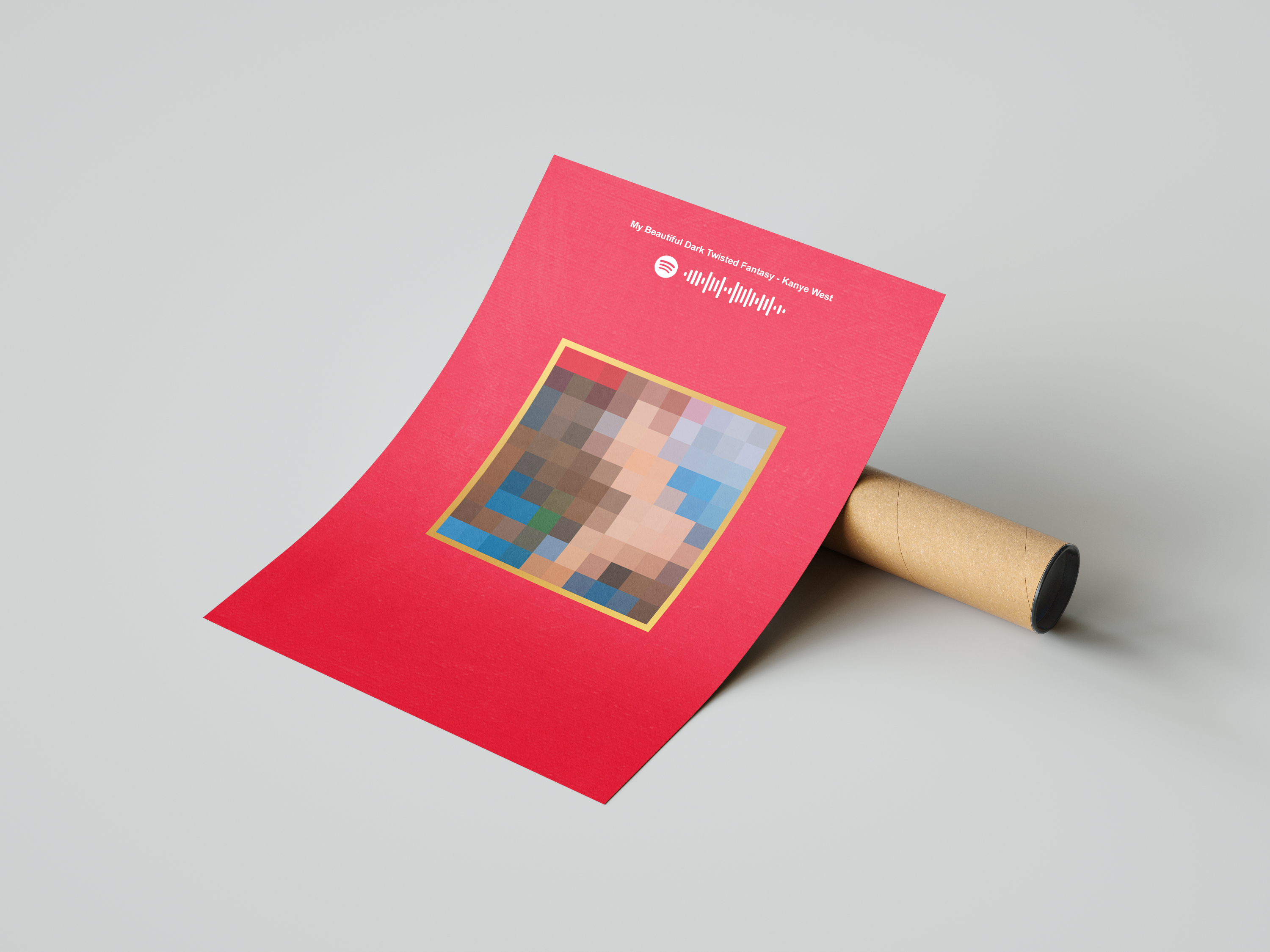 Kanye West 'My Beautiful Dark Twisted Fantasy' Spotify Poster | Hype Posters