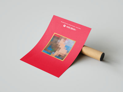Kanye West 'My Beautiful Dark Twisted Fantasy' Spotify Poster | Hype Posters