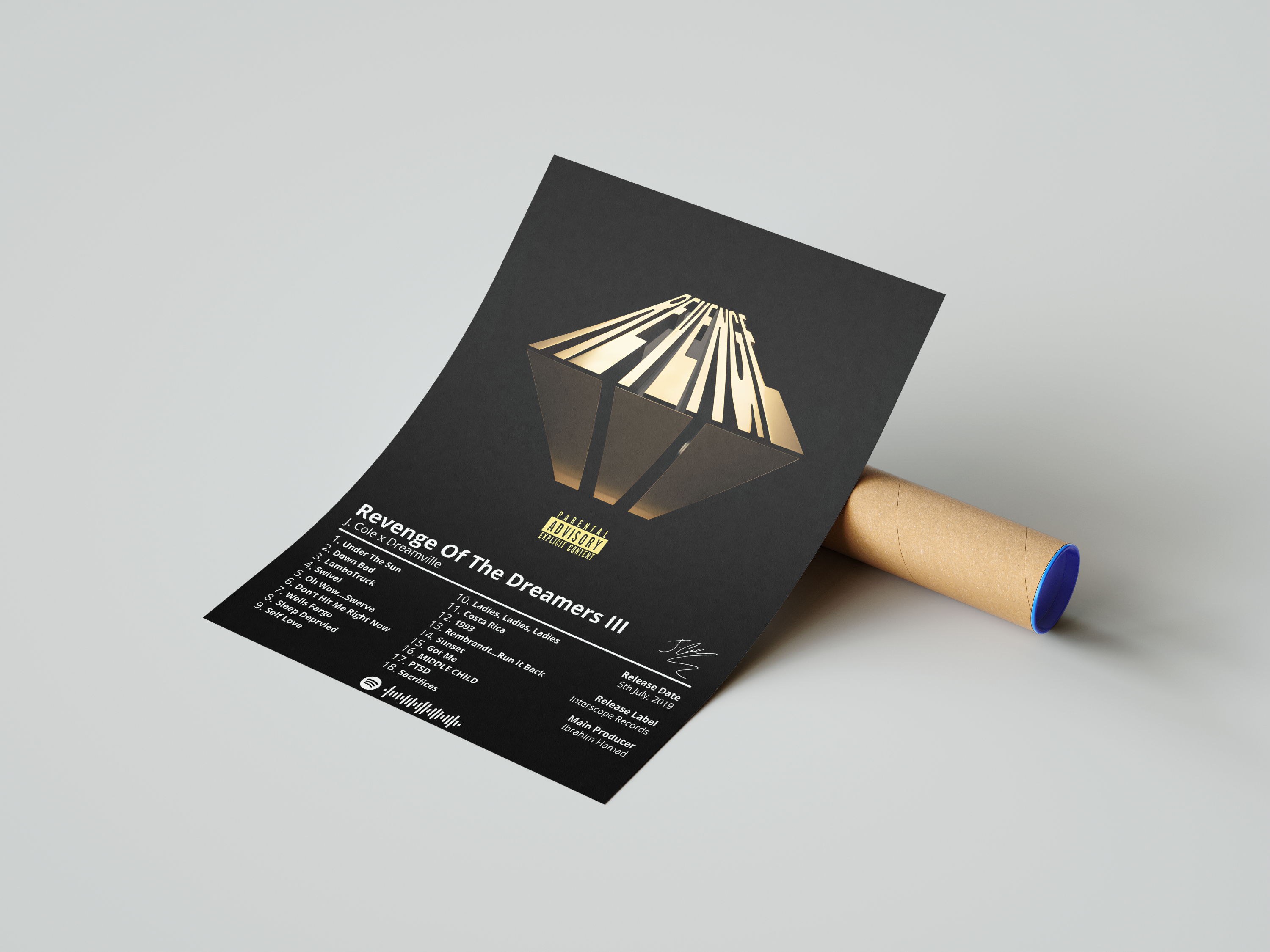 J Cole 'Revenge Of The Dreamers III' Album Poster | Hype Posters