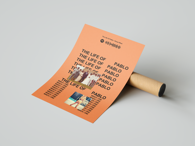 Kanye West 'The Life Of Pablo' Spotify Poster | Hype Posters