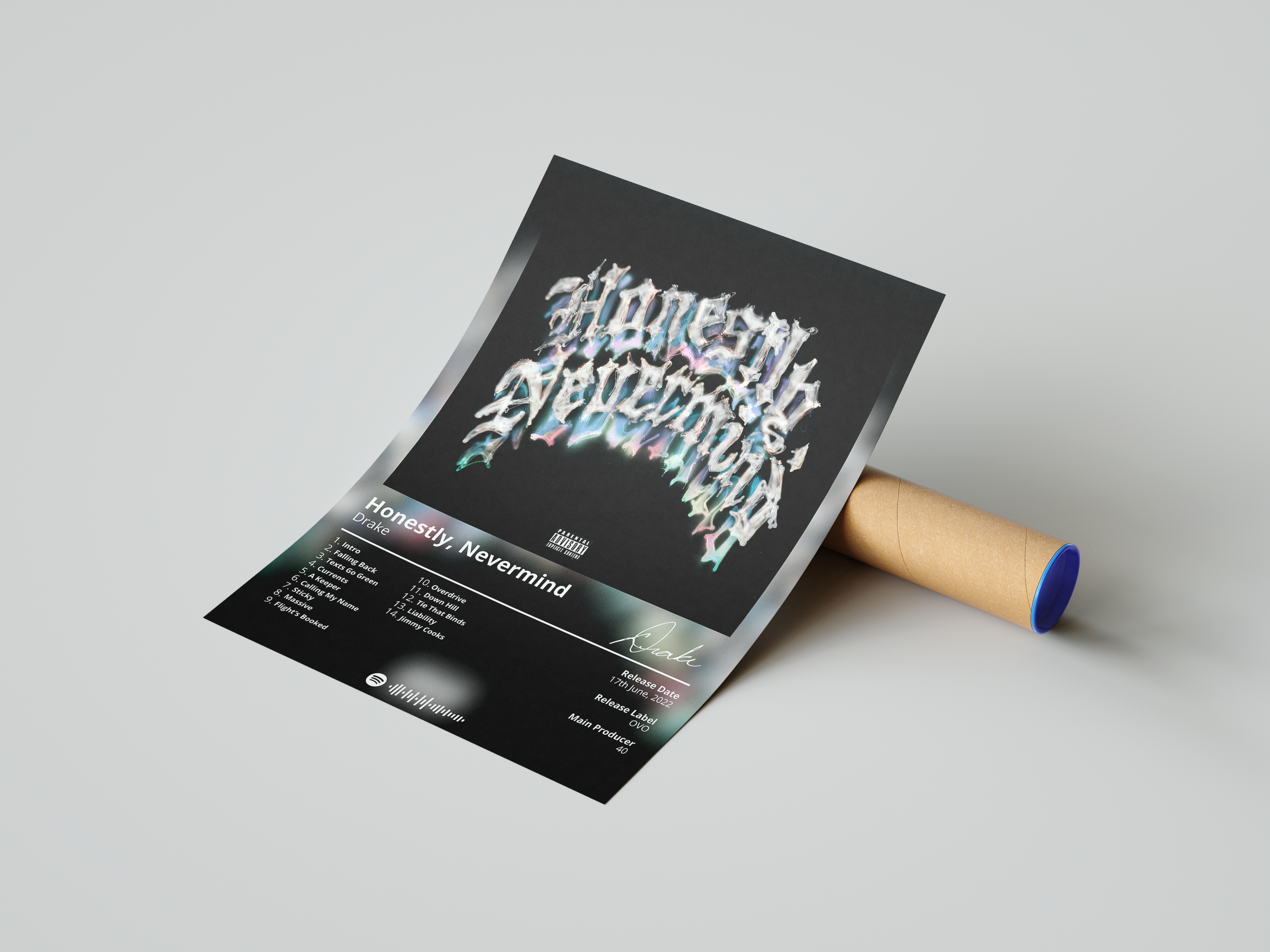 Drake 'Honestly, Nevermind' Album Poster | Hype Posters