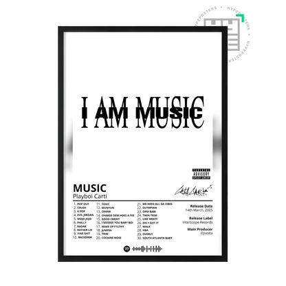 Playboi Carti 'MUSIC' Album Poster
