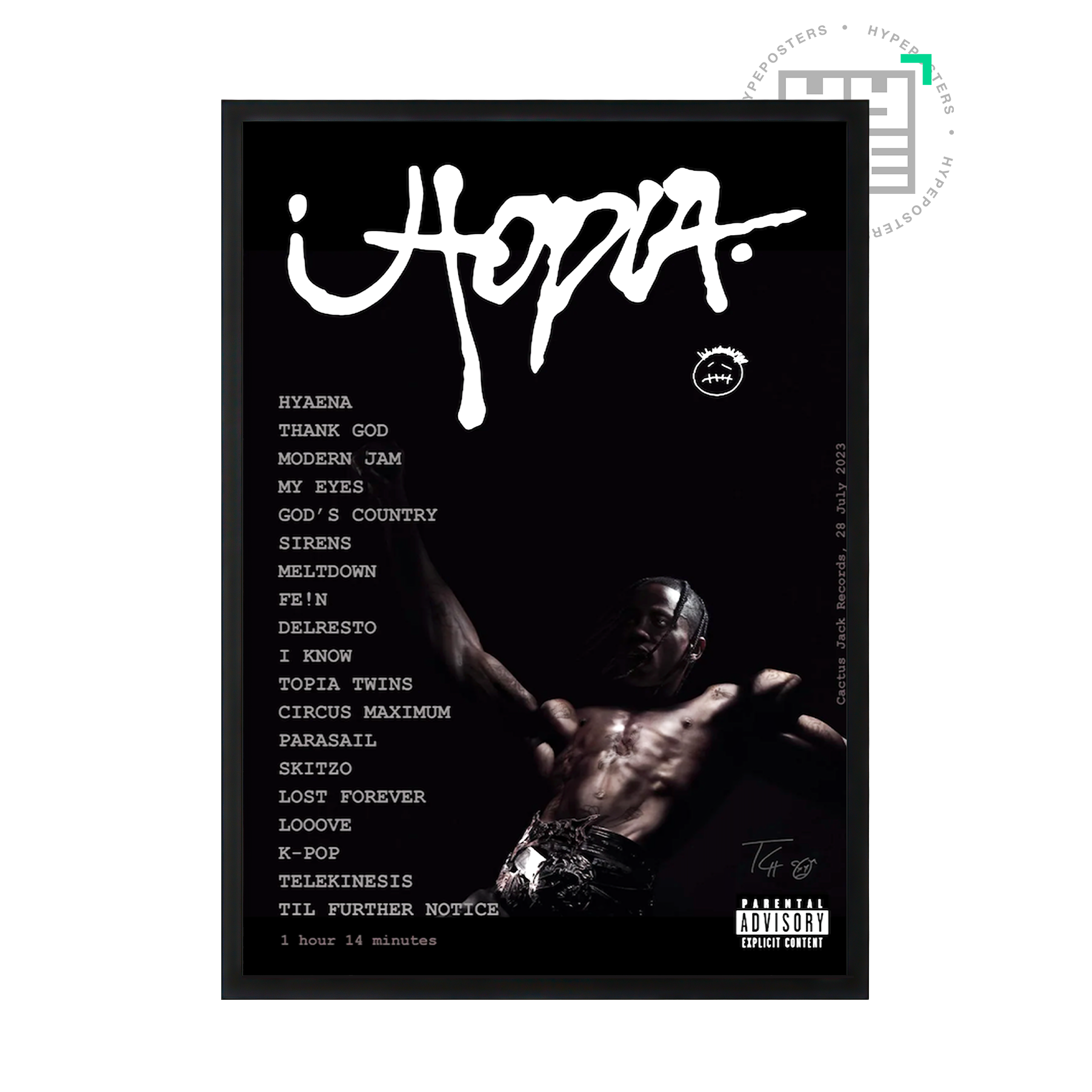 Travis Scott Utopia Tracklist Poster