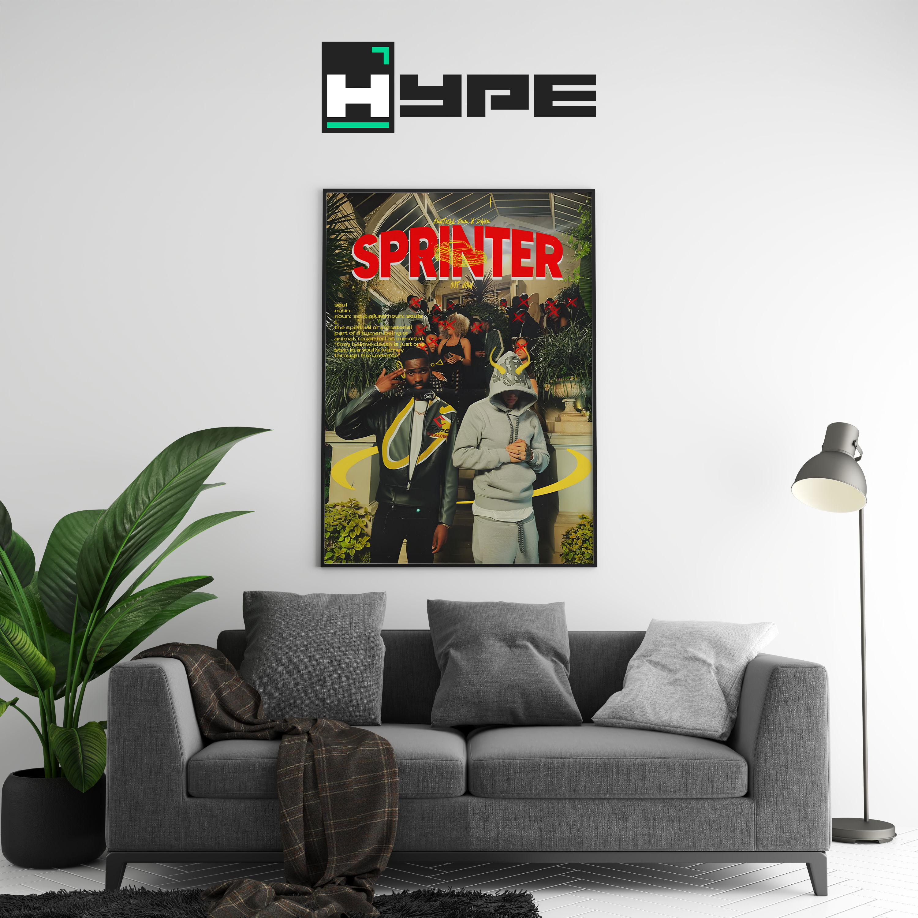 Dave & Central Cee Sprinter Poster