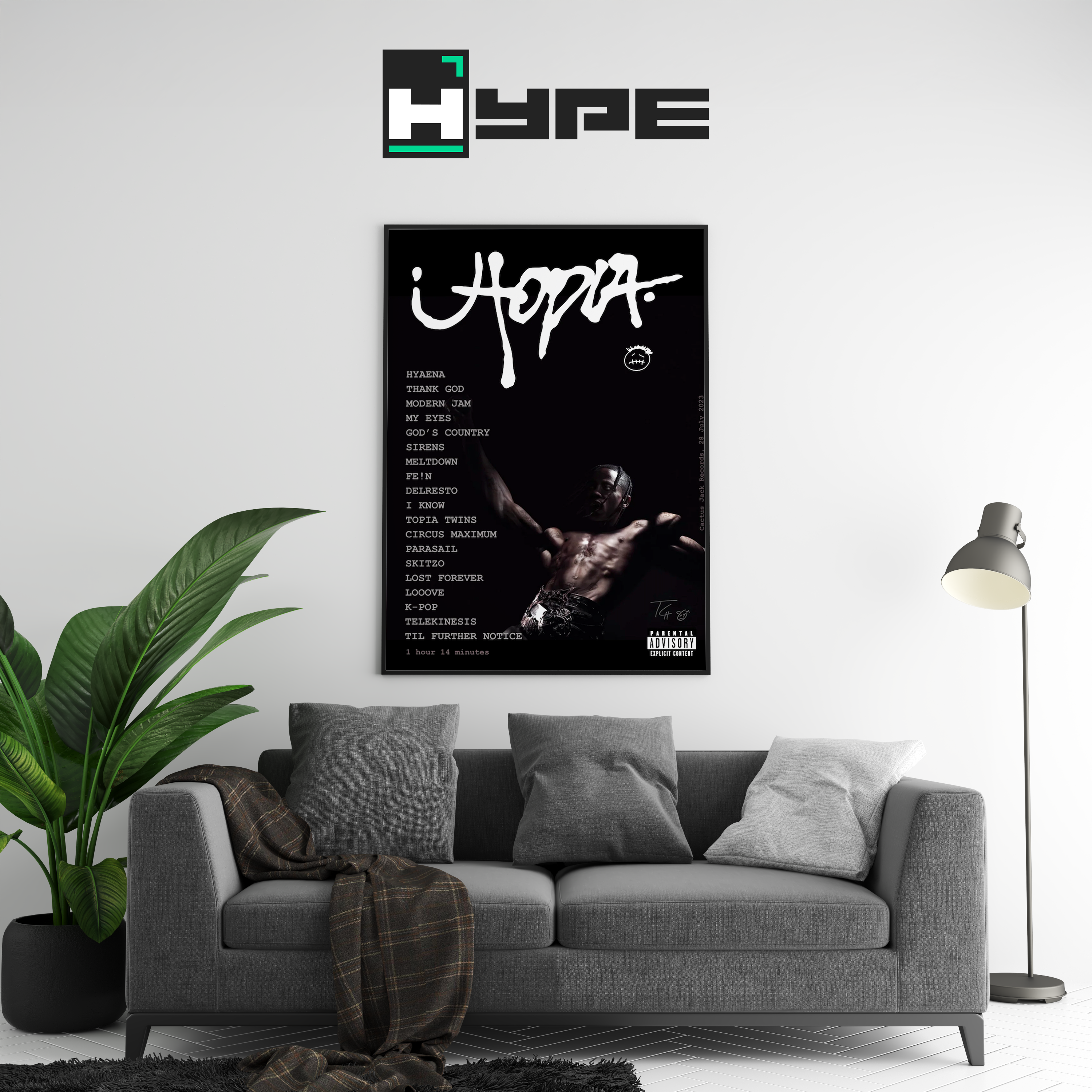 Travis Scott Utopia Tracklist Poster