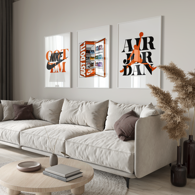 Nike Orange Aesthetic Poster Set | Hype Posters
