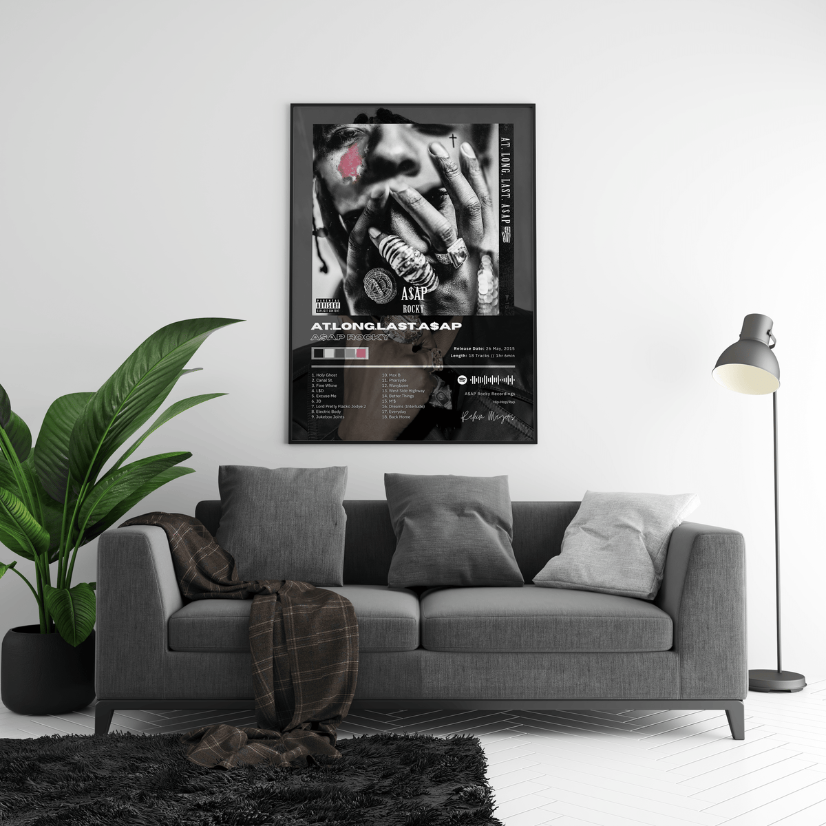 Asap Rocky 'At Long Last' Album Poster - Posters, Prints & Wall Art | HYPE Posters