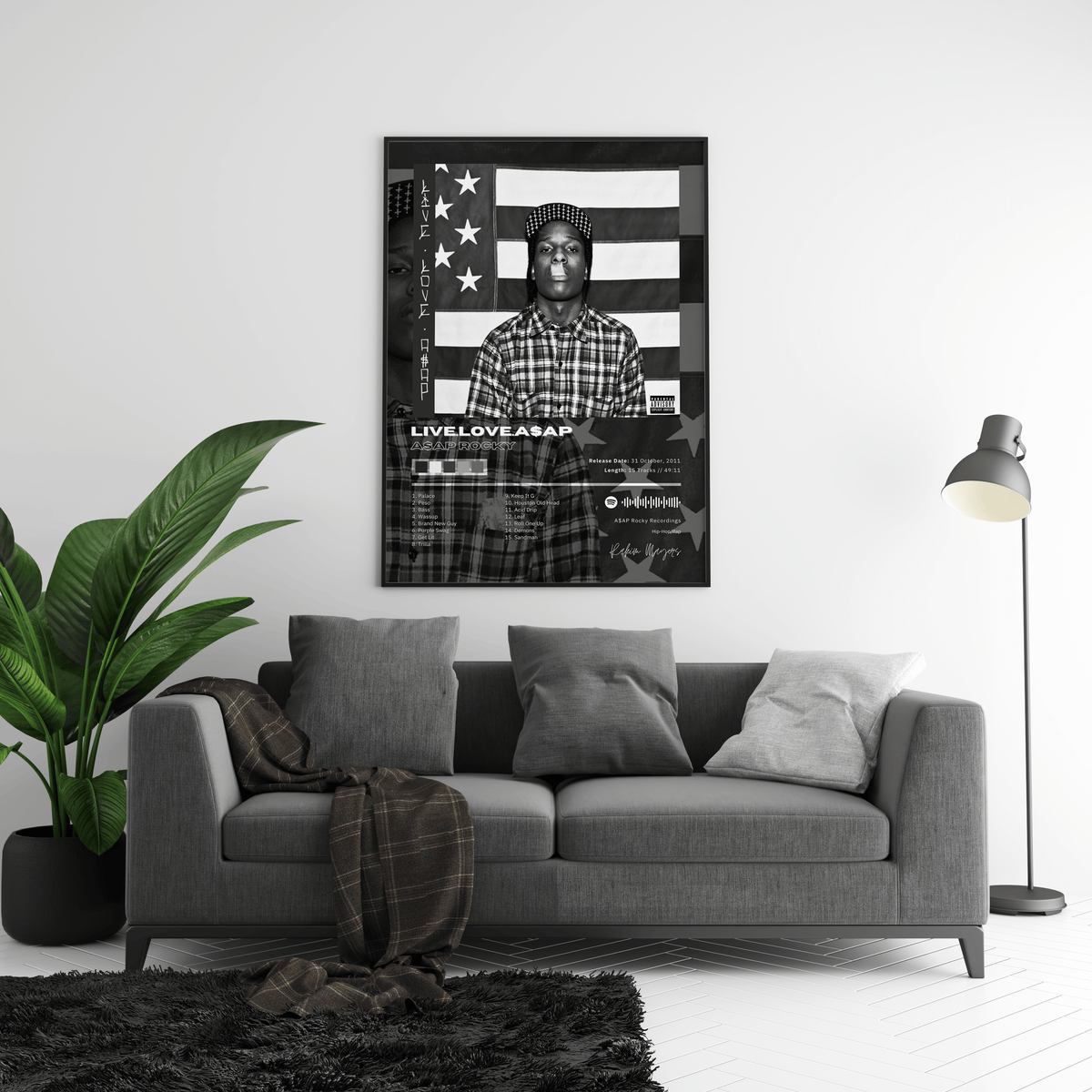 Asap Rocky 'Live Love A$ap' Album Poster - Posters, Prints & Wall Art | HYPE Posters