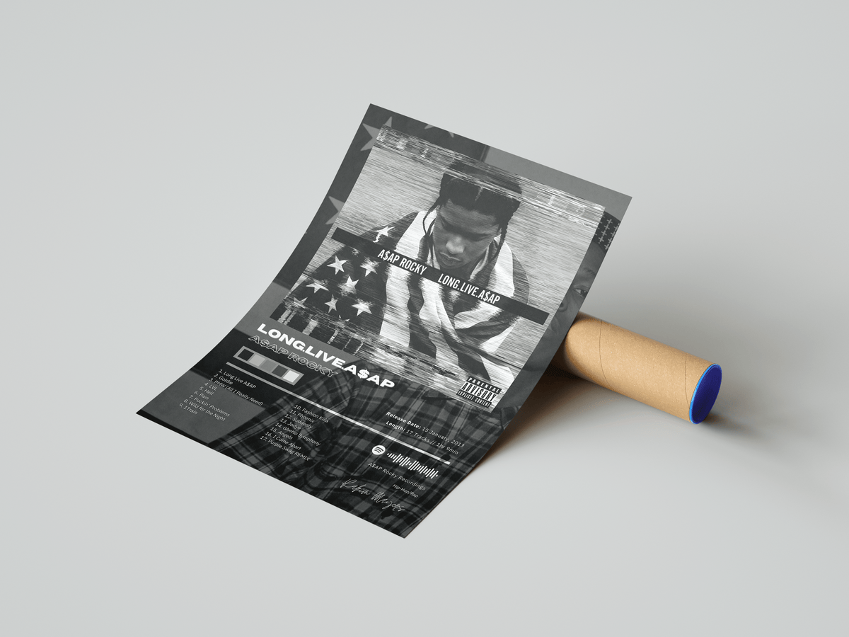 Asap Rocky 'Long Live A$ap' Album Poster - Posters, Prints & Wall Art | HYPE Posters