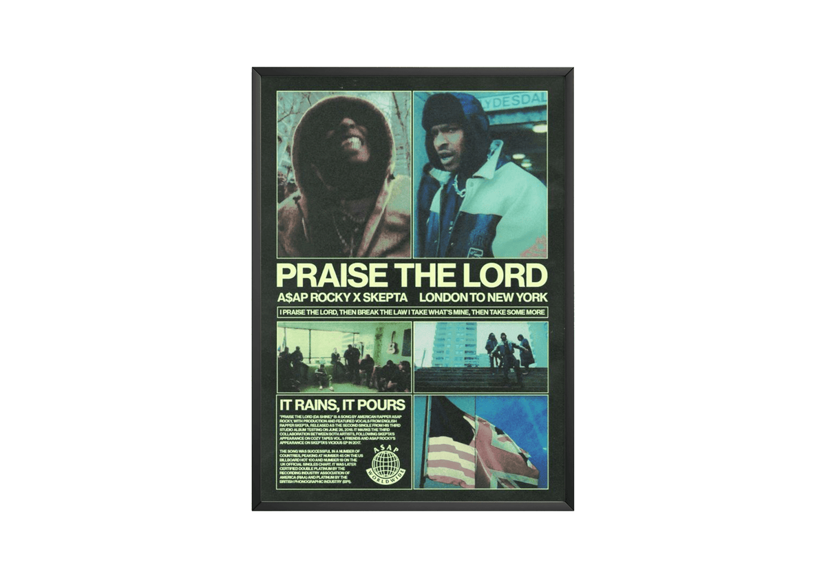 Asap Rocky 'Praise The Lord' Cover Poster - Posters, Prints & Wall Art | HYPE Posters
