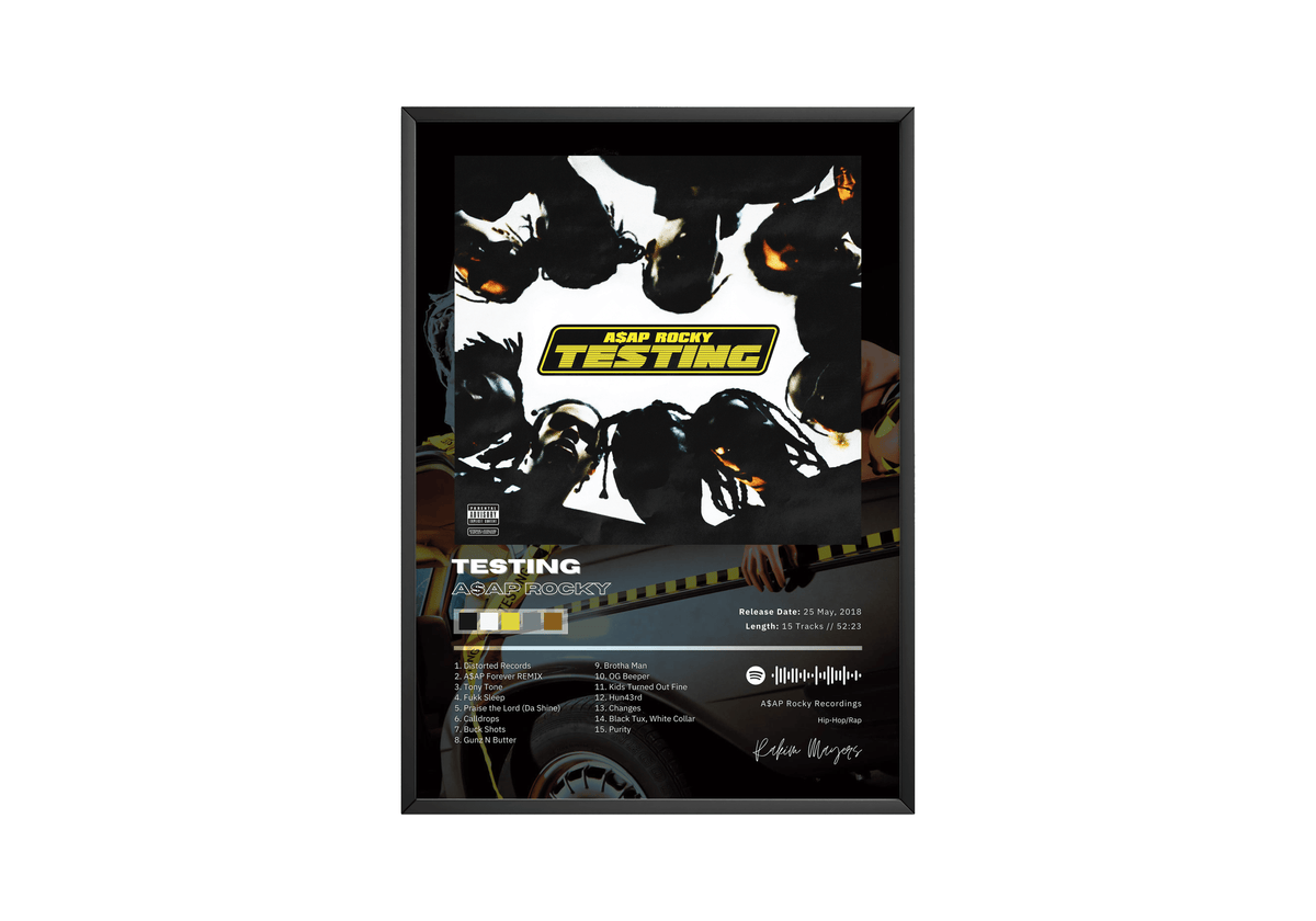 Asap Rocky 'Testing' Album Poster - Posters, Prints & Wall Art | HYPE Posters