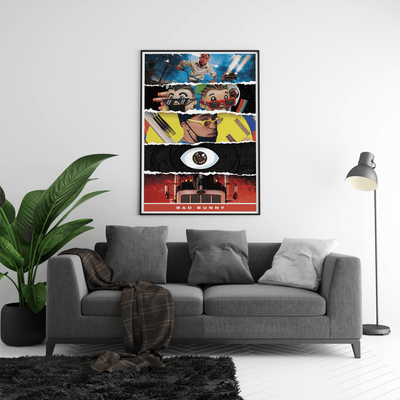 Bad Bunny Album Montage Poster - Posters, Prints & Wall Art | HYPE Posters