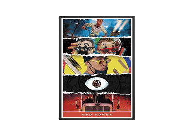 Bad Bunny Album Montage Poster - Posters, Prints & Wall Art | HYPE Posters
