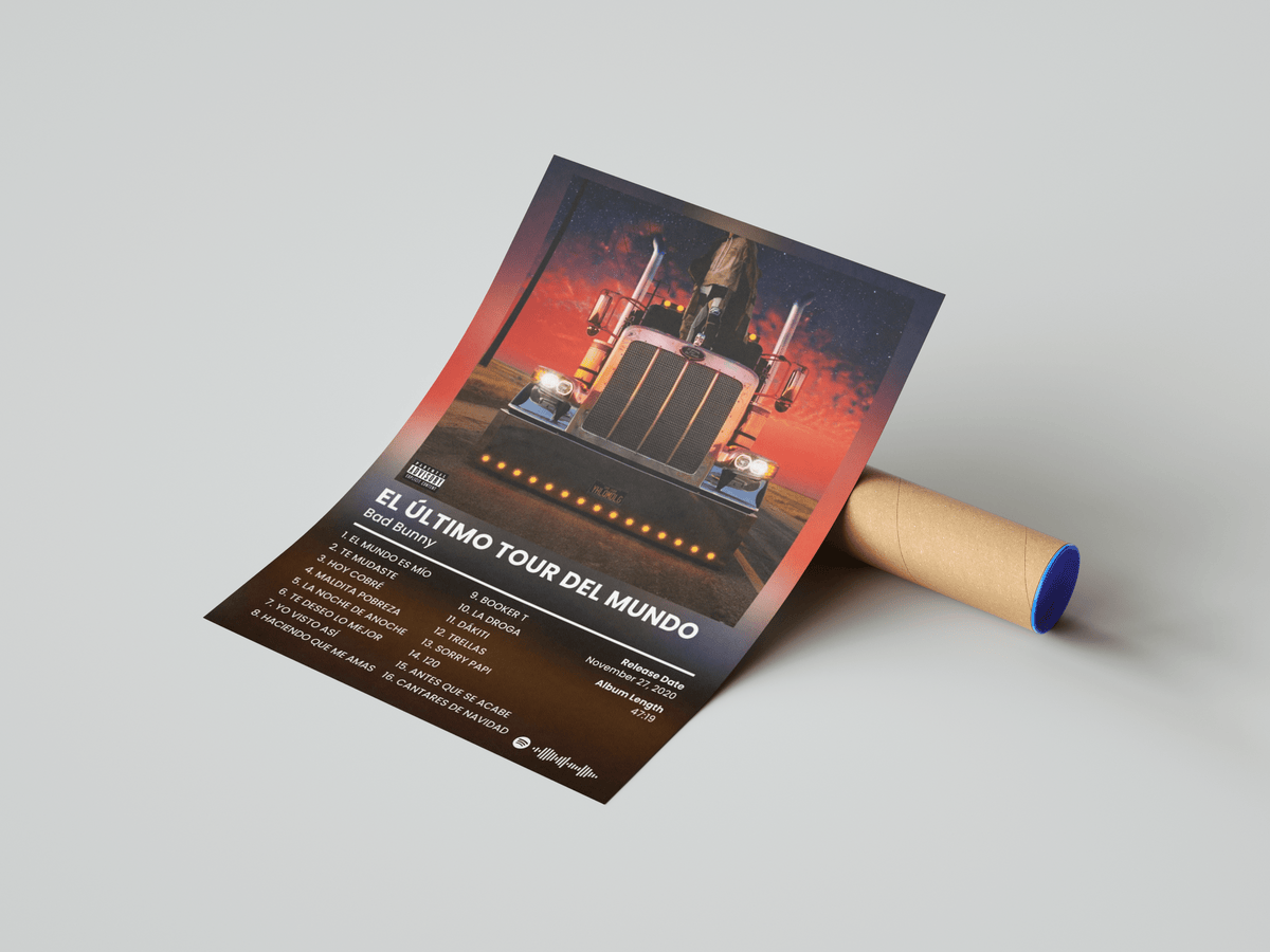 Bad Bunny 'El Ultimo Tour Del Mundo' Poster - Posters, Prints & Wall Art | HYPE Posters