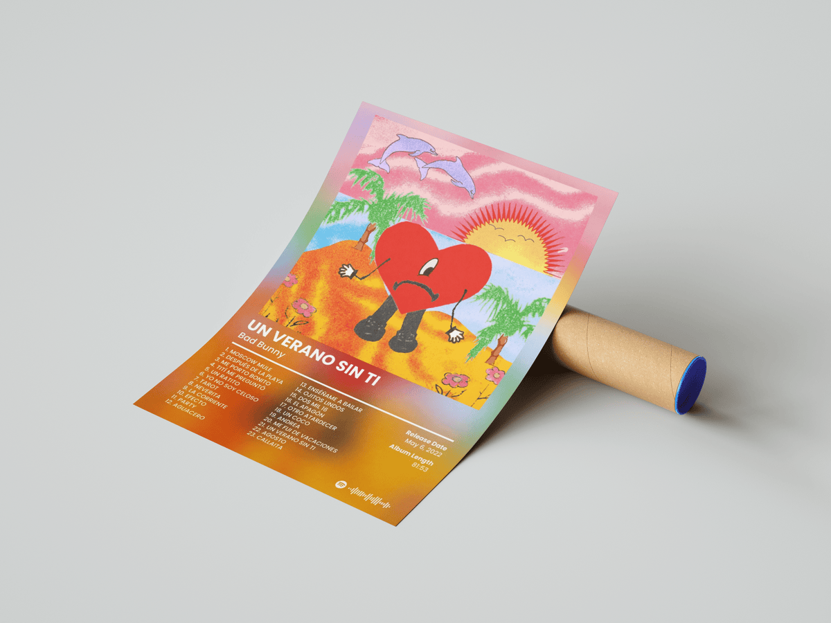 Bad Bunny 'Un Verano Sin Ti' Album Poster - Posters, Prints & Wall Art | HYPE Posters