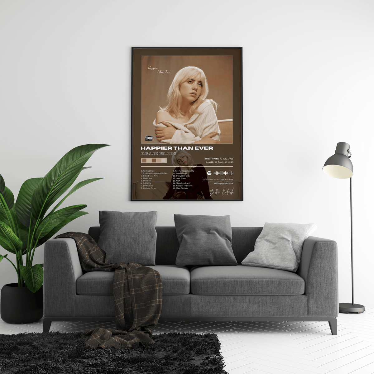 Billie Eilish 'Happier Than Ever' Album Poster - Posters, Prints & Wall Art | HYPE Posters