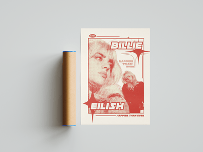 Billie Eilish 'Happier Than Ever' Poster - Posters, Prints & Wall Art | HYPE Posters