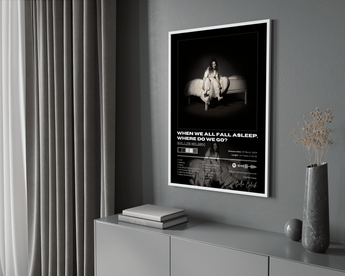 Billie Eilish 'WHEN WE FALL ASLEEP WHERE DO WE GO' Album Poster - Posters, Prints & Wall Art | HYPE Posters