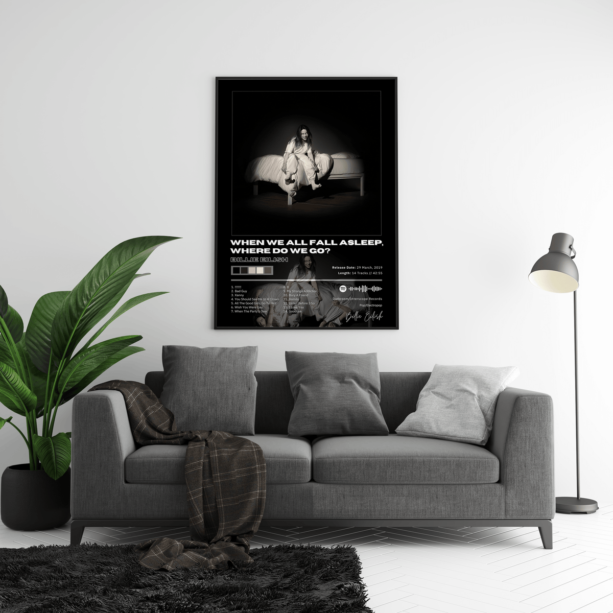 Billie Eilish 'WHEN WE FALL ASLEEP WHERE DO WE GO' Album Poster - Posters, Prints & Wall Art | HYPE Posters