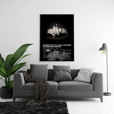 Billie Eilish 'WHEN WE FALL ASLEEP WHERE DO WE GO' Album Poster - Posters, Prints & Wall Art | HYPE Posters