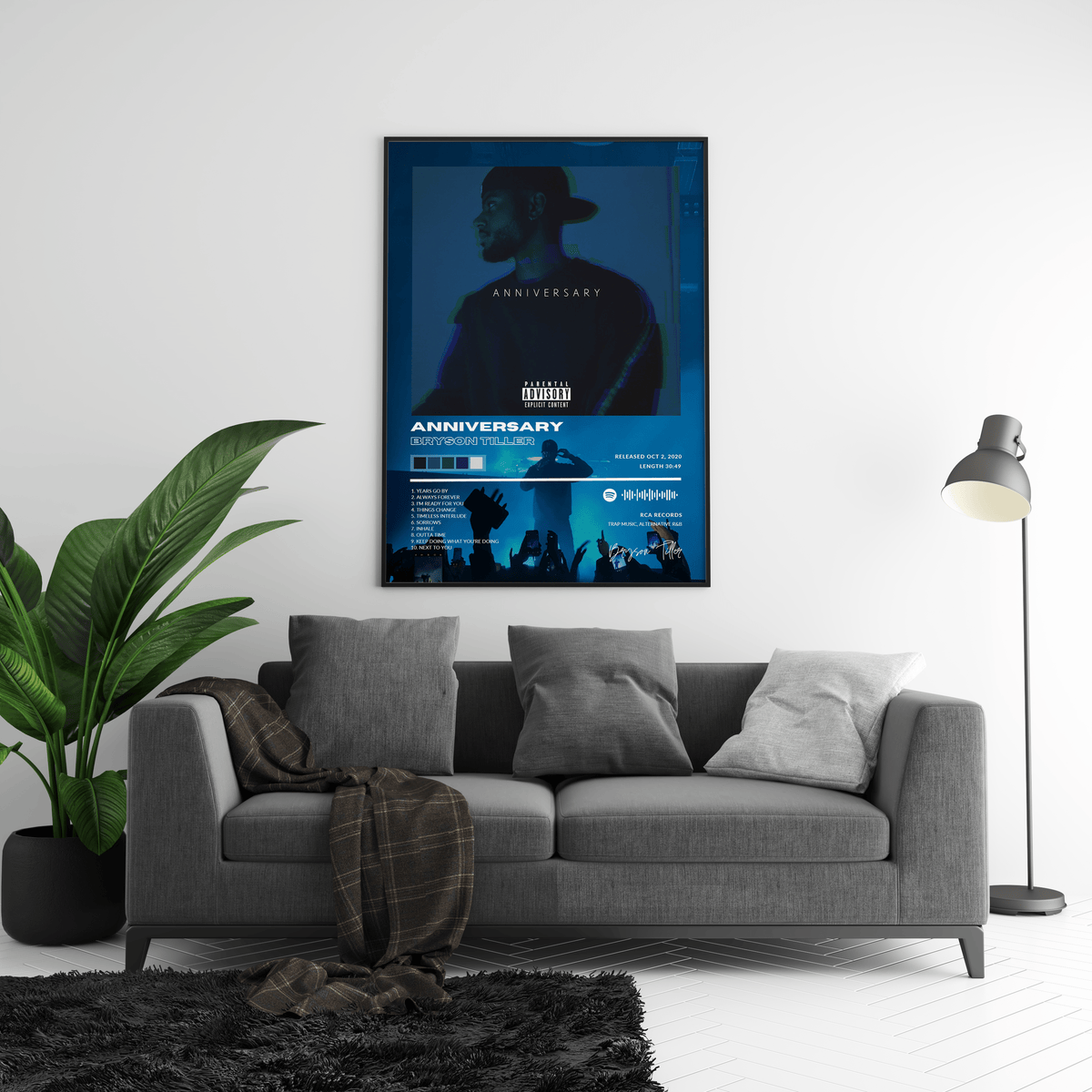 Bryson Tiller 'Anniversary' Album Poster - Posters, Prints & Wall Art | HYPE Posters