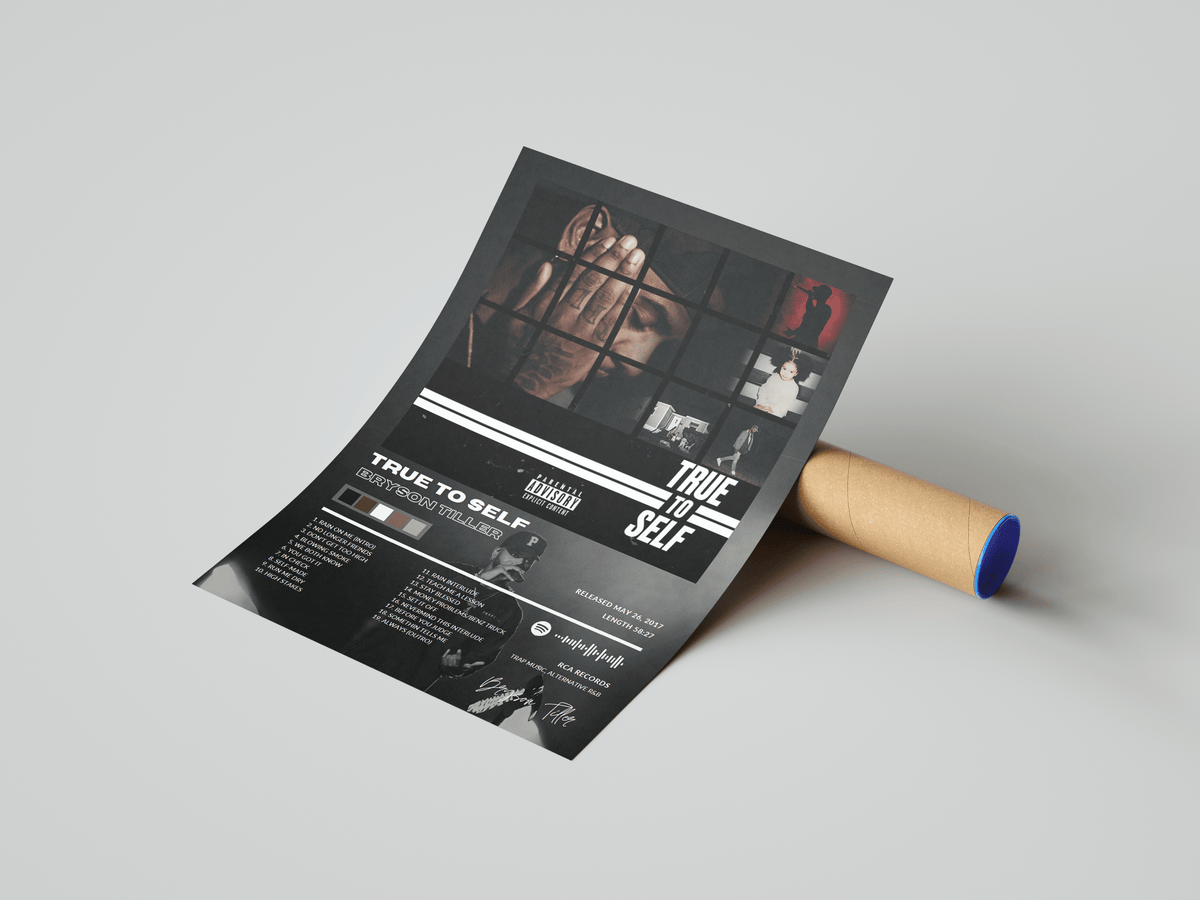 Bryson Tiller 'True To Self' Album Poster - Posters, Prints & Wall Art | HYPE Posters