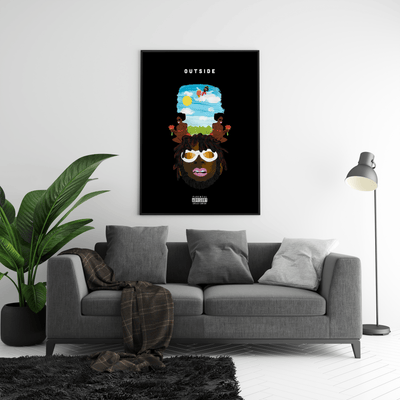Burna Boy 'Outside' Poster - Posters, Prints & Wall Art | HYPE Posters