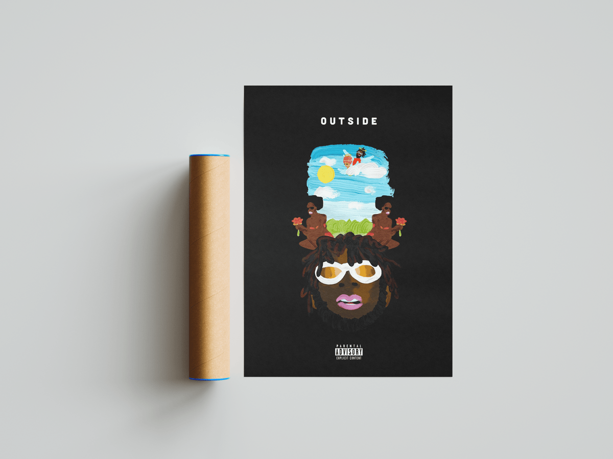 Burna Boy 'Outside' Poster - Posters, Prints & Wall Art | HYPE Posters