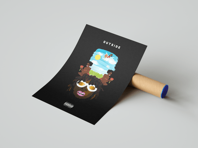 Burna Boy 'Outside' Poster - Posters, Prints & Wall Art | HYPE Posters