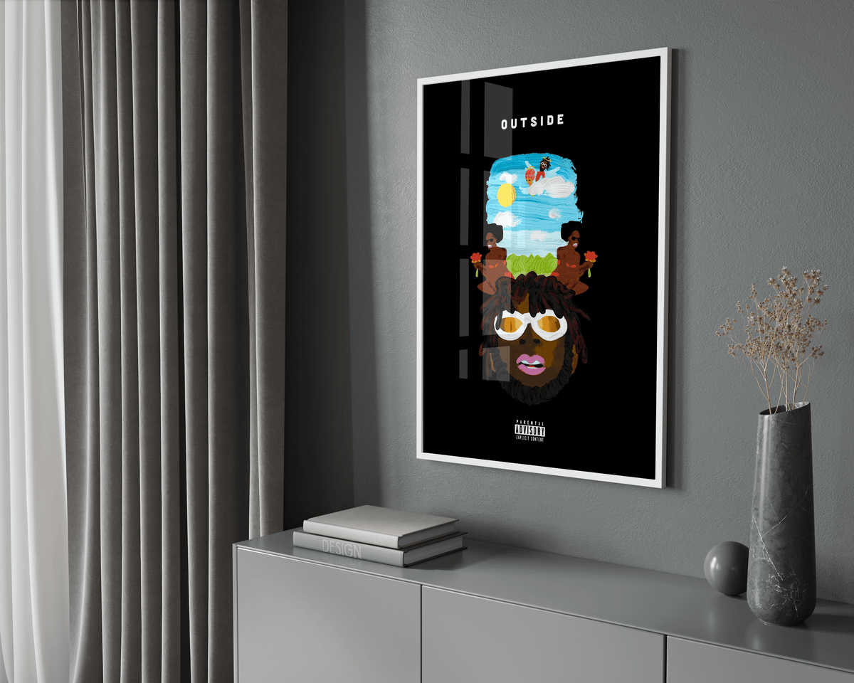 Burna Boy 'Outside' Poster - Posters, Prints & Wall Art | HYPE Posters