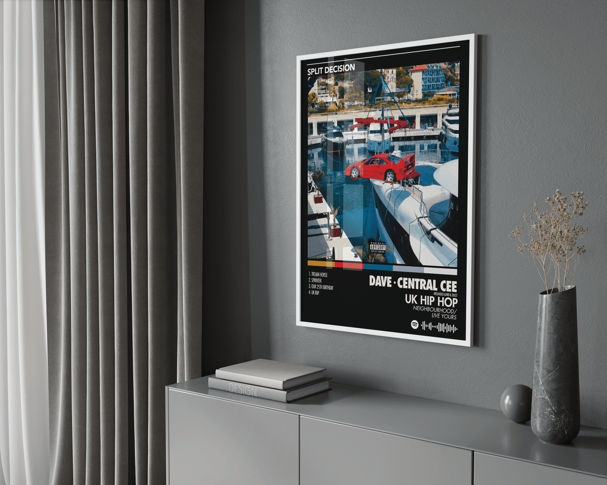Central Cee 'Split Decision' Album Poster - Posters, Prints & Wall Art | HYPE Posters