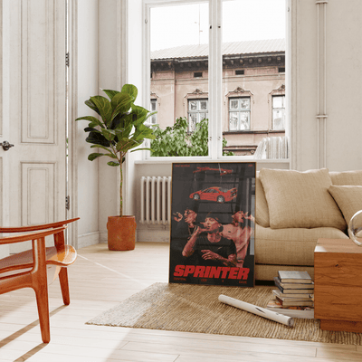 Central Cee - 'Sprinter' Red Poster - Posters, Prints & Wall Art | HYPE Posters