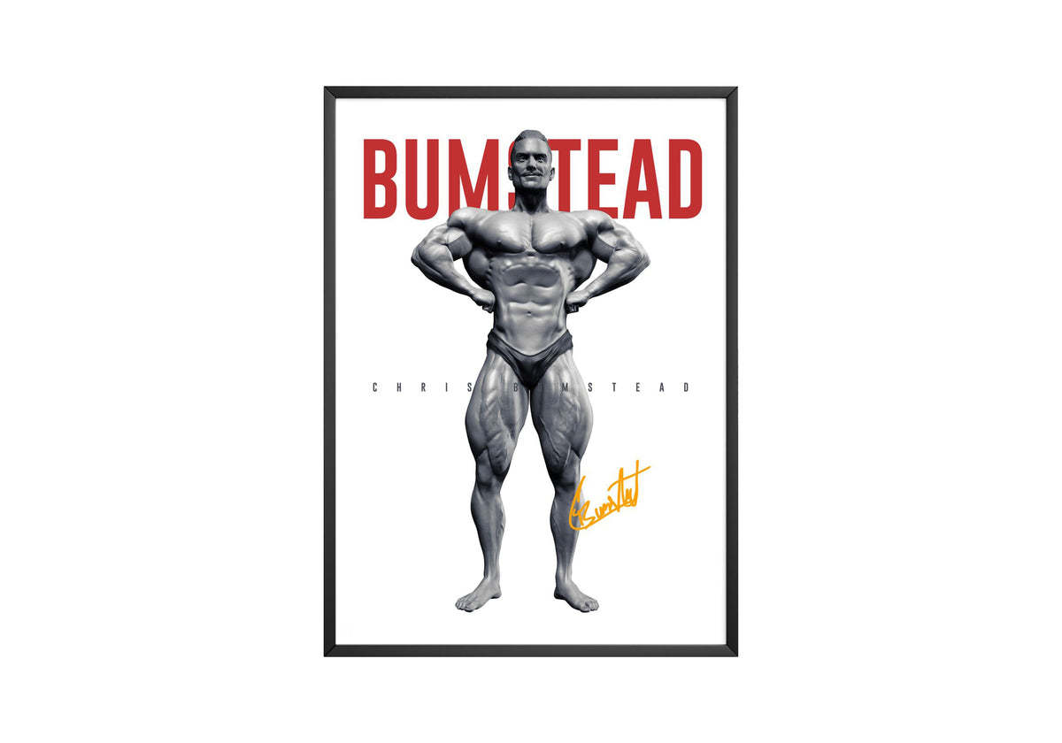 Chris Bumstead 'Signature' Bodybuilding Poster - Posters, Prints & Wall Art | HYPE Posters